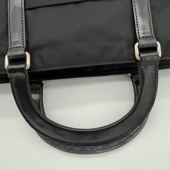 Authentic Vintage Prada BN1057 Tessuto + Spazzolato Nero Tote / Briefcase Black - Picture 12 of 15